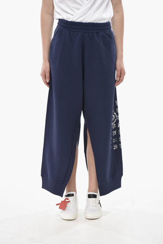 MM6 Joggers Cropped Fit in Cotone con Spacchi