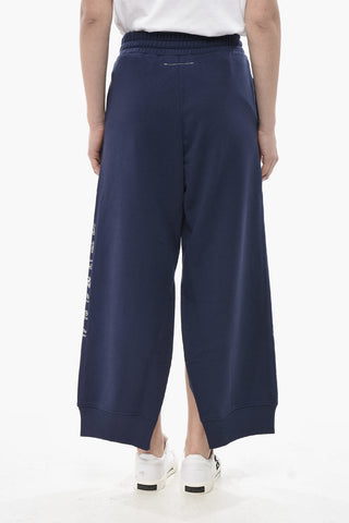 MM6 Joggers Cropped Fit in Cotone con Spacchi