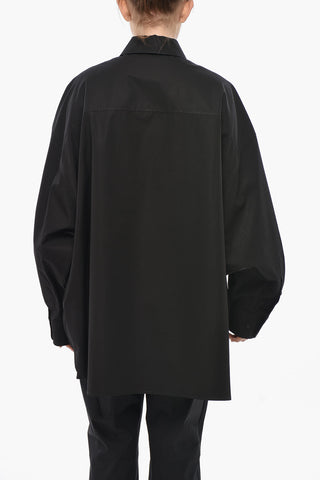 Oversize-Bluse Aus Leichter Baumwolle