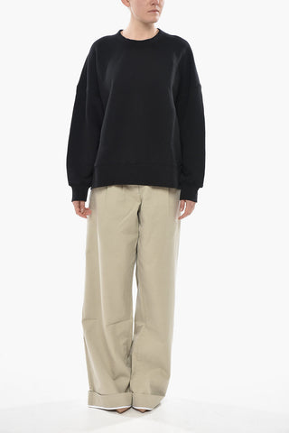 Crewneck Sweatshirt CLASSIC LOGO in Brushed Cotton
