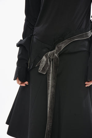 MM1 Double-Fabric Midi Shirt Dress