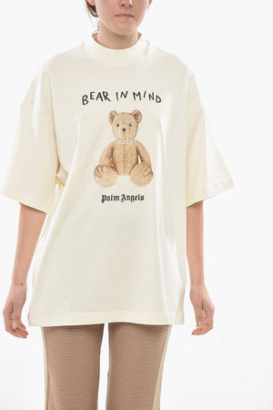 Loose Fit T-Shirt BEAR IN MIND aus Baumwolle mit Print