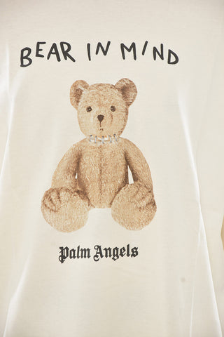 Loose Fit T-Shirt BEAR IN MIND aus Baumwolle mit Print