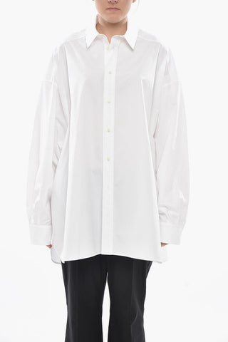 Oversize-Bluse Aus Leichter Baumwolle