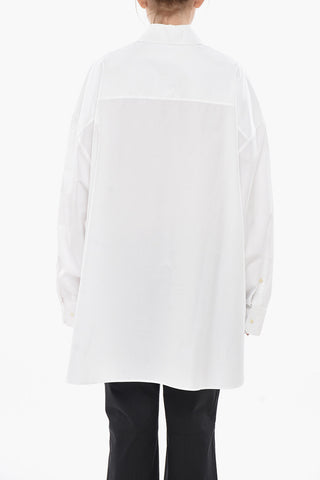Oversize-Bluse Aus Leichter Baumwolle