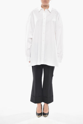 Oversize-Bluse Aus Leichter Baumwolle