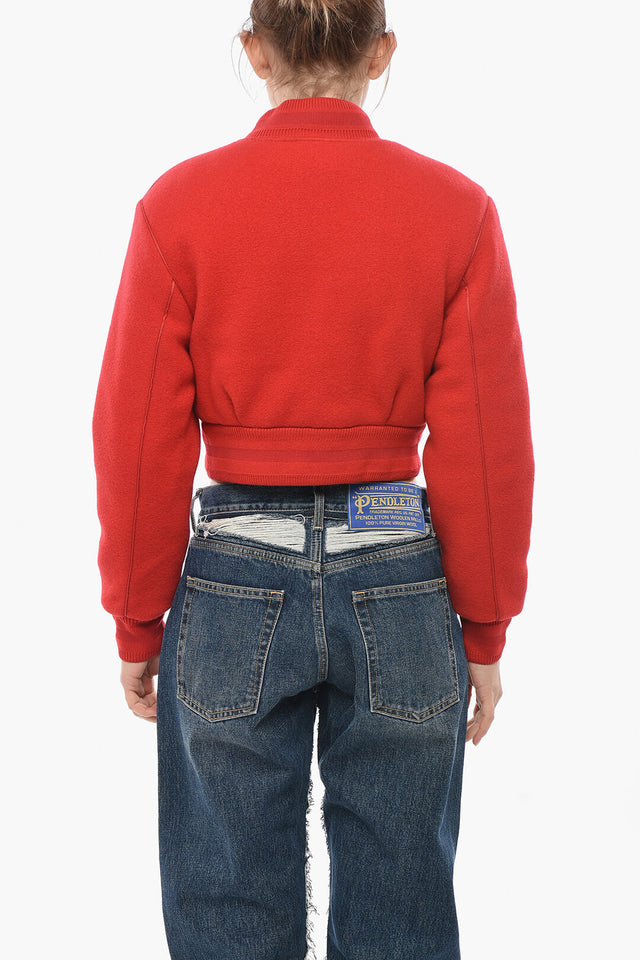 Givenchy – Wool Bomber with Embossed Monogram – Women – Glamood Outlet