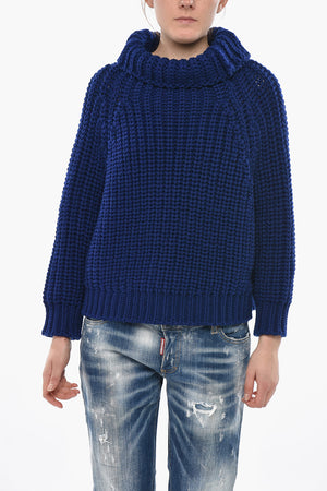 Pullover a Collo Alto in Lana