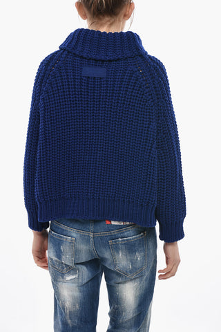Pullover a Collo Alto in Lana