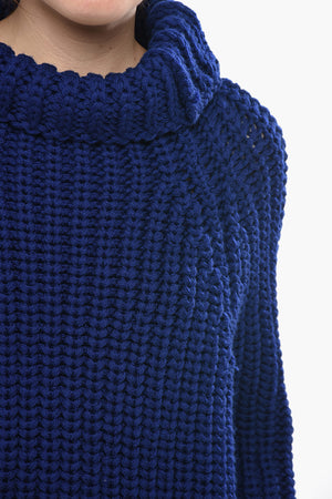 Pullover a Collo Alto in Lana