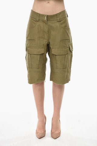 Cotton Cargo Shorts With Belt Loops