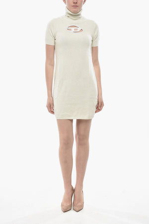 Knit Turtleneck Dress M-ARGARET With Cut-Out Detail