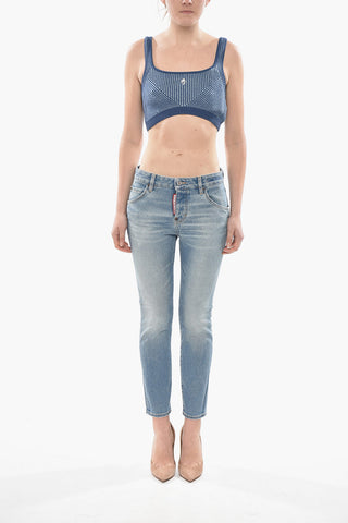 Crop Top 2TONE aus Rippstrick