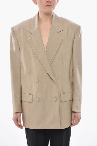 Oversized Double-Breasted Wool Blazer