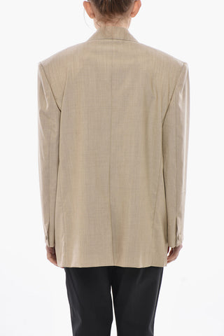 Oversized Double-Breasted Wool Blazer