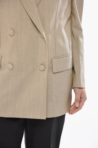 Oversized Double-Breasted Wool Blazer