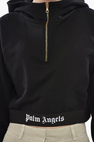 Felpa Hoodie Half Zip CLASSIC LOGO con Banda Elastica Logata