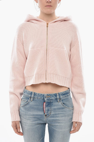 Maglia Full Zip CURVED LOGO con Cappuccio