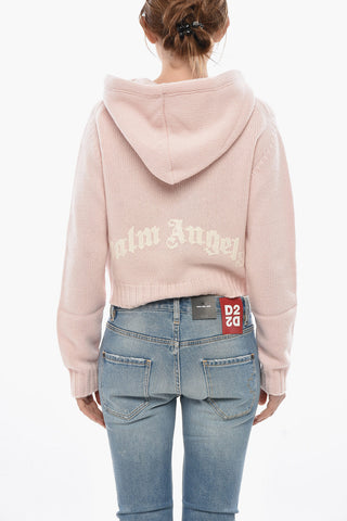 Maglia Full Zip CURVED LOGO con Cappuccio