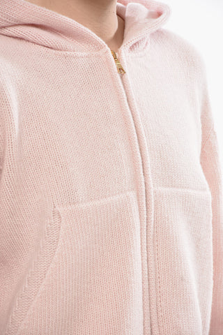 Maglia Full Zip CURVED LOGO con Cappuccio