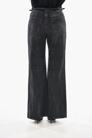 Wide-Leg-Jeans Mit Rohem Saumdetail Und 30cm-Gürtel