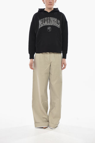 Felpa Hoodie COLLEGE PALM in Cotone Garzato