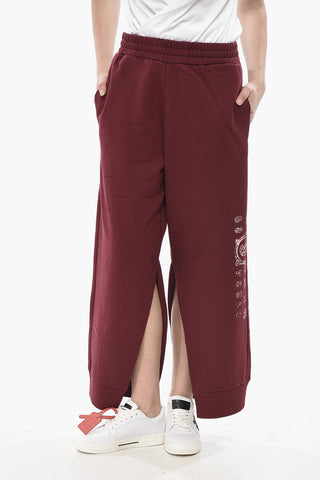 MM6 Joggers Cropped Fit in Cotone con Spacchi