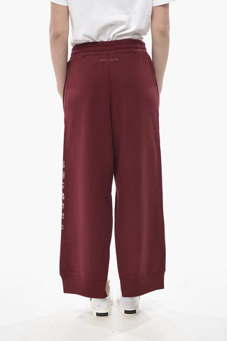 MM6 Joggers Cropped Fit in Cotone con Spacchi