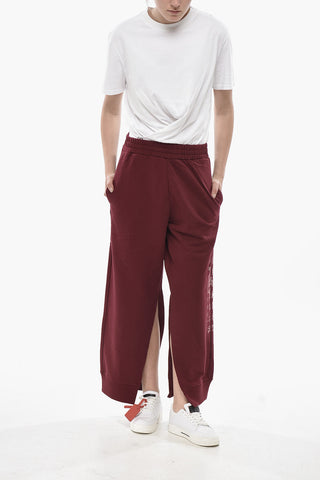 MM6 Joggers Cropped Fit in Cotone con Spacchi
