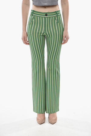 5-Taschen-Hose aus gestreiftem Stretchgewebe VERTICAL
