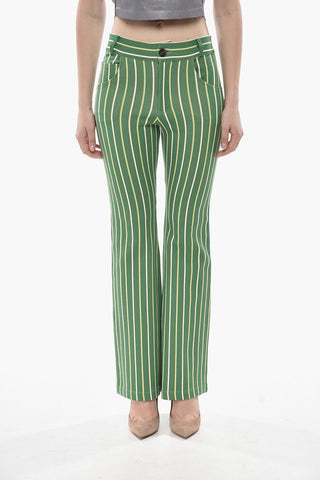 5-Taschen-Hose aus gestreiftem Stretchgewebe VERTICAL
