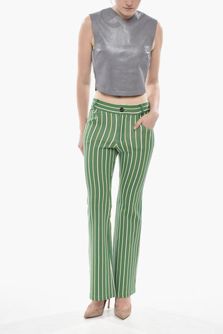 5-Taschen-Hose aus gestreiftem Stretchgewebe VERTICAL