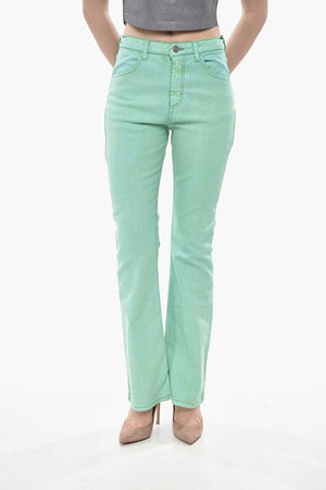 Bootcut-Hose GARMENT aus beschichteter Baumwolle