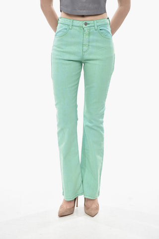 Bootcut-Hose GARMENT aus beschichteter Baumwolle