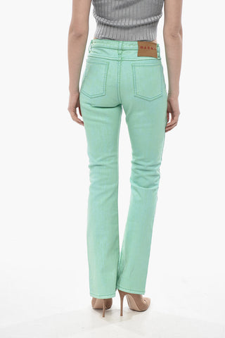 Bootcut-Hose GARMENT aus beschichteter Baumwolle