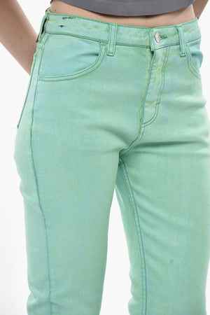 Bootcut-Hose GARMENT aus beschichteter Baumwolle
