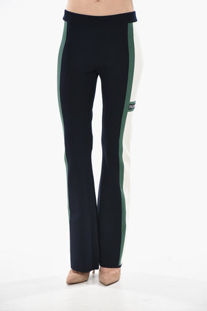 Bootcut-Hose CB RACING aus Strick mit kontrastierenden Seitenstreifen