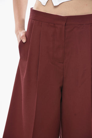 Pantaloni Gaucho in Cotone con Tasche a Filo
