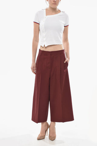 Gaucho-Hose aus Baumwolle mit Leistentaschen
