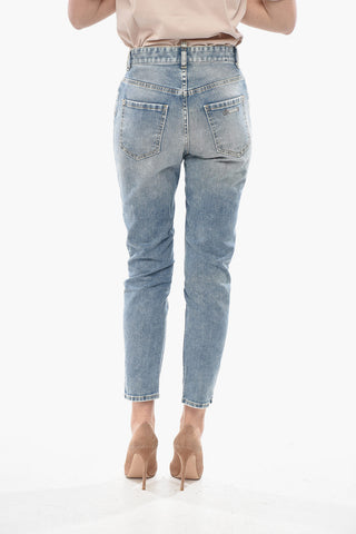 Jeans CROPPED TWIGGY in Denim Stretch a Vita Alta 15cm