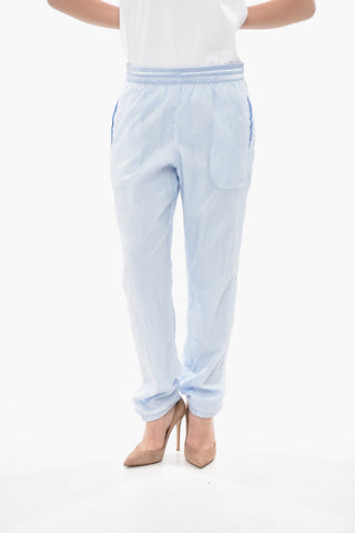 Joggers in Nylon mit 4 Taschen und Bündchen