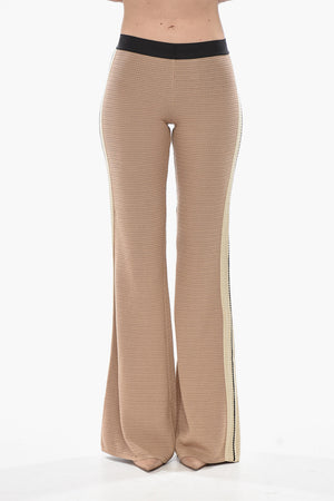 Crochet Cotton Bootcut Trousers LOGO TAPE