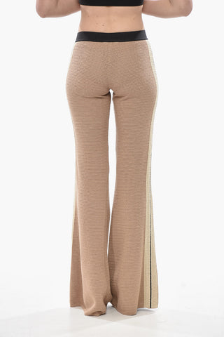 Crochet Cotton Bootcut Trousers LOGO TAPE