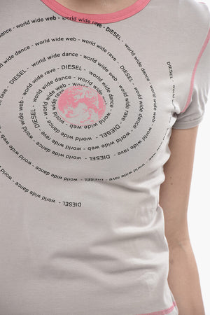 Crewneck T-Shirt T-UNCUTIE-LONG-L3 Printed