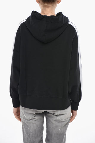 Brushed Cotton Hoodie with Contrast Band