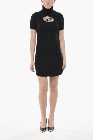 Kleid M-ARGARET-DRS aus Schurwolle und Kaschmir mit Cut-Out-Logo