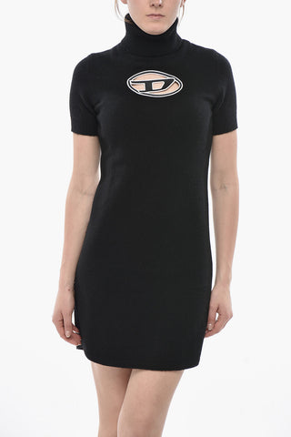 Kleid M-ARGARET-DRS aus Schurwolle und Kaschmir mit Cut-Out-Logo