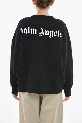 Brushed Cotton Crewneck Sweatshirt CLASSIC LOGO