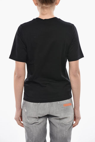라운드넥 티셔츠 EASY FIT 단색 프린트 로고