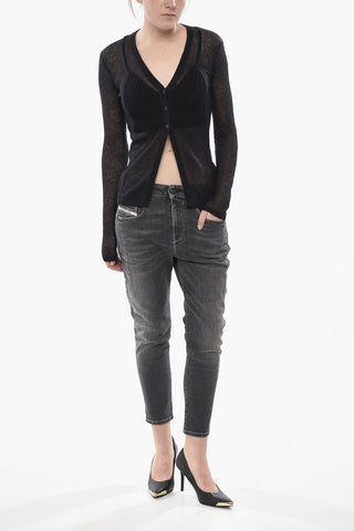 Semi-Transparenter Cardigan M-ARINA mit V-Ausschnitt